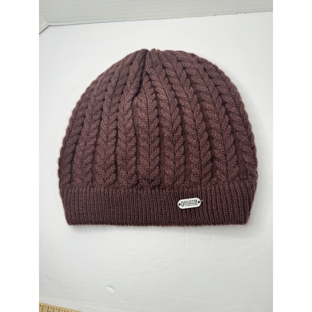 Duluth Trading Co Gathered Slouch Beanie Women's One Size Burgundy Acrylic Knit